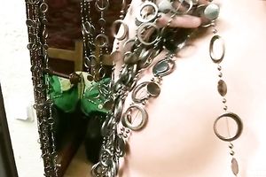 Brunette cutie with lovely pigtails licks demonstrates her hot body