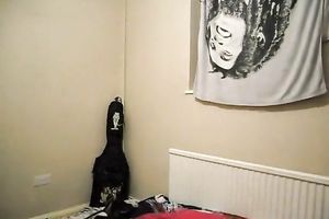 Skinny emo college amateur wife is having pleasure with 2 college friend