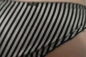 My slutty GF in sexy satin pants likes when I fuck her from behind