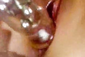 My Irish girlfriend plays with fancy sex toy and makes her cookie soak