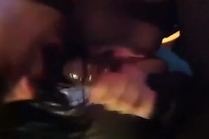 Thirsty white wench engulfing my big dark shlong deepthroat