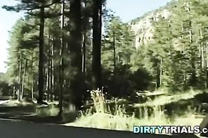 Adventures pair go to the wood to fuck