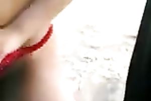 Seductive playgirl with super sexy body strips for me in the car