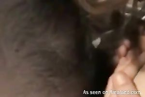 Just an non-professional brunette hair white playgirl getting fucked and jizzed