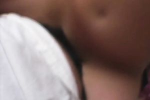 Sweet and breasty golden-haired skank teasing her chap with large milk cans and hawt gazoo