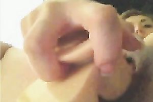 My playful GF likes to fuck her fur pie with her suction cup vibrator