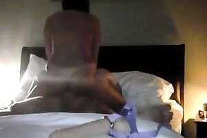 Passionate non-professional milf white wife romping on my schlong in sofa