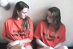 Kinky girlfriend and her smutty most excellent ally loving sex on webcam