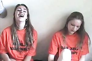 Kinky girlfriend and her smutty most excellent ally loving sex on webcam