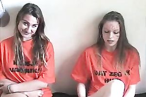 Kinky girlfriend and her smutty most excellent ally loving sex on webcam