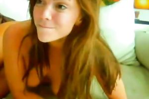 Sensual and hot breasty white women likes demonstrating herself on web camera