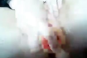 I was grooling whilst shoving my bald love tunnel with big vibrator