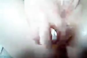 I was grooling whilst shoving my bald love tunnel with big vibrator