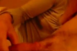 My flamboyant sweetie strokes my hard dong with her hands