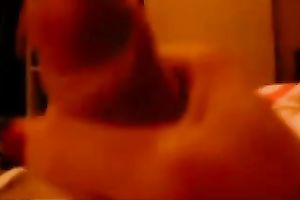 My flamboyant sweetie strokes my hard dong with her hands