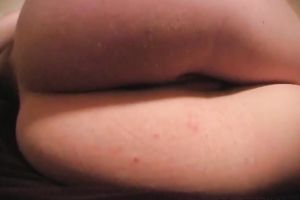 Exquisite but dilettante white ass shown closeup in sandwich position