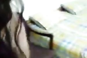 Amateur Indian large bottomed Married slut receives her bushy twat teased