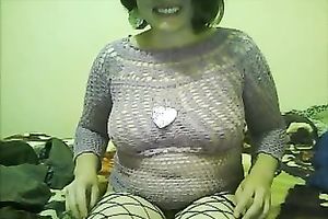 Chubby mother I'd like to fuck showing large meatballs and wet crack on livecam session