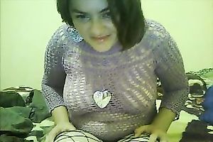 Chubby mother I'd like to fuck showing large meatballs and wet crack on livecam session