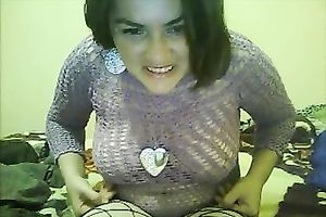 Chubby mother I'd like to fuck showing large meatballs and wet crack on livecam session