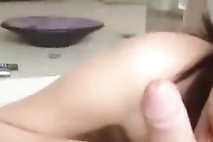 Hot dark brown girlfriend sucks my large large shaft and rides me on top