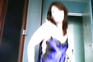 When a lascivious milf dresses up like a floozy on cam