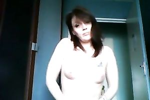 When a lascivious milf dresses up like a floozy on cam