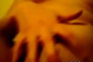 Horny web camera temptress shows off her twat and whoppers