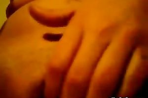 Horny web camera temptress shows off her twat and whoppers