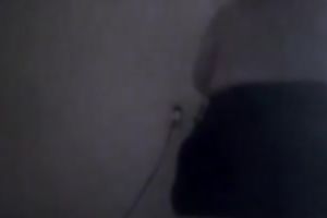 Funny and playful golden-haired big beautiful woman housewife and her boobie flash