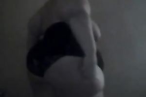 Funny and playful golden-haired big beautiful woman housewife and her boobie flash