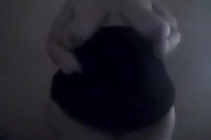 Funny and playful golden-haired big beautiful woman housewife and her boobie flash