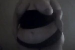 Funny and playful golden-haired big beautiful woman housewife and her boobie flash