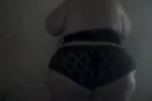 Funny and playful golden-haired big beautiful woman housewife and her boobie flash