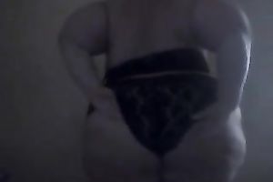 Funny and playful golden-haired big beautiful woman housewife and her boobie flash