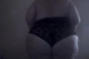 Funny and playful golden-haired big beautiful woman housewife and her boobie flash