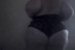 Funny and playful golden-haired big beautiful woman housewife and her boobie flash