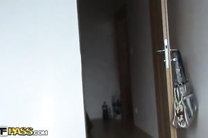 Comely brunette Russian doxy Krystinka flaunts in sexually excited underware set