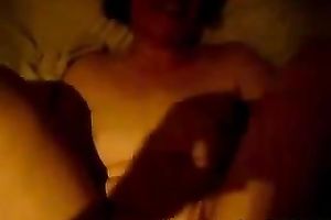 My petite girlfriend pokes herself with a dildo on webcam
