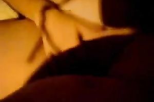 My petite girlfriend pokes herself with a dildo on webcam