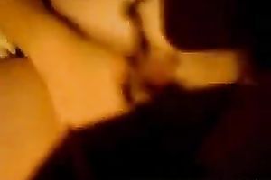 My petite girlfriend pokes herself with a dildo on webcam