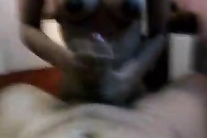 Beautiful legal age teenager Asian hooker giving me cook jerking on POV vid