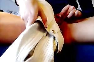 A friend's babe permeates her itchy moist cum-hole with her boot heel