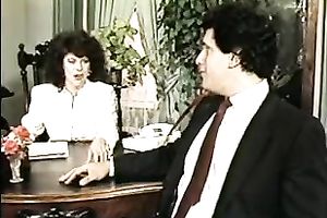 Depraved golden-haired secretary got her love tunnel screwed by her ally