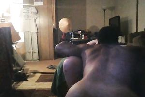 Extremely plump whorable white lady with limp stomach and big marangos was engulfing weenie