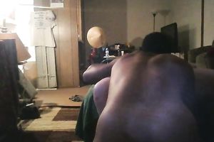 Extremely plump whorable white lady with limp stomach and big marangos was engulfing weenie