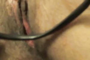 Amateur girlfriend of mine shaves her excellent love tunnel on webcam