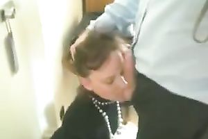 Lewd non-professional brunette hair just want to engulf my schlong in the office