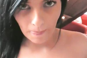 Sensational breasty dark brown teenie in the loft bedroom