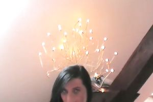 Sensational breasty dark brown teenie in the loft bedroom